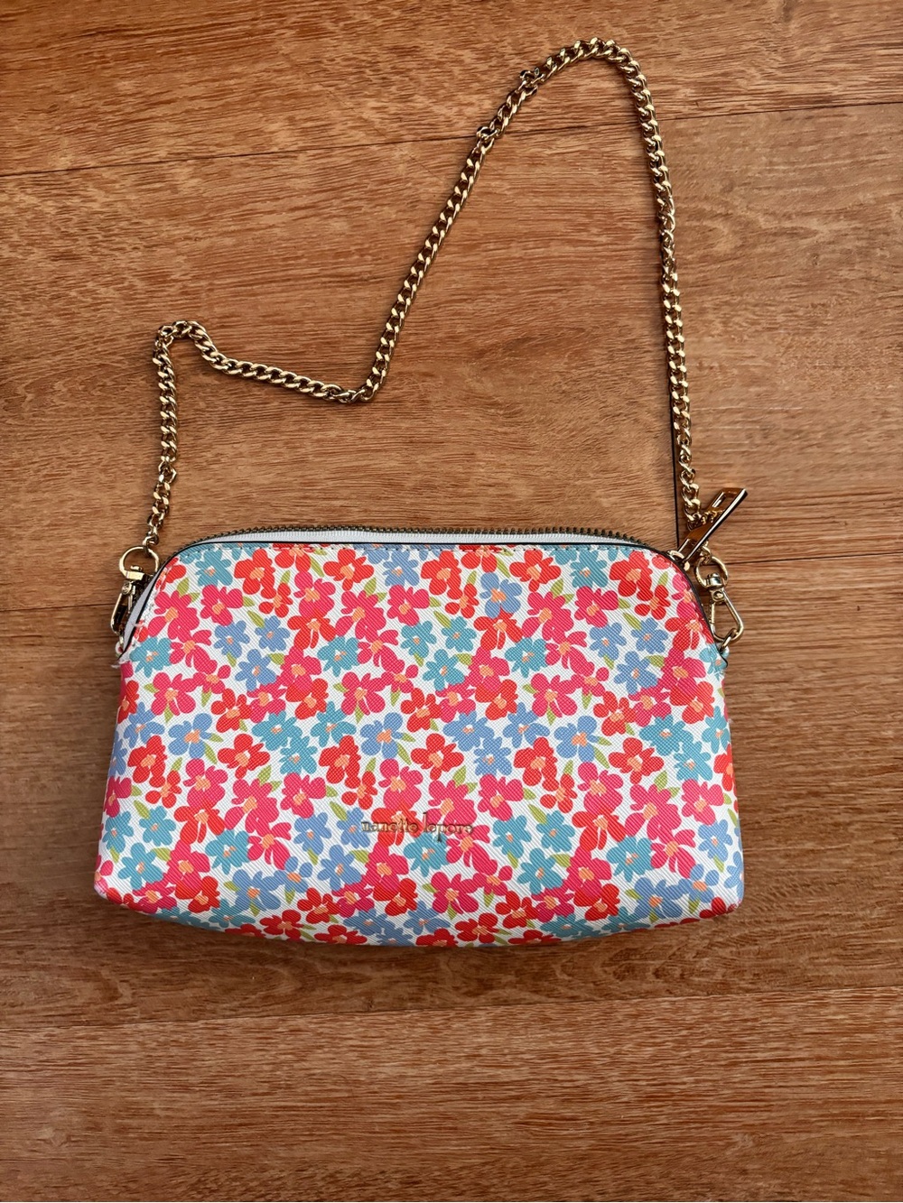 Nanette Lepore Floral Chain Crossbody - Pink, Blue & Red